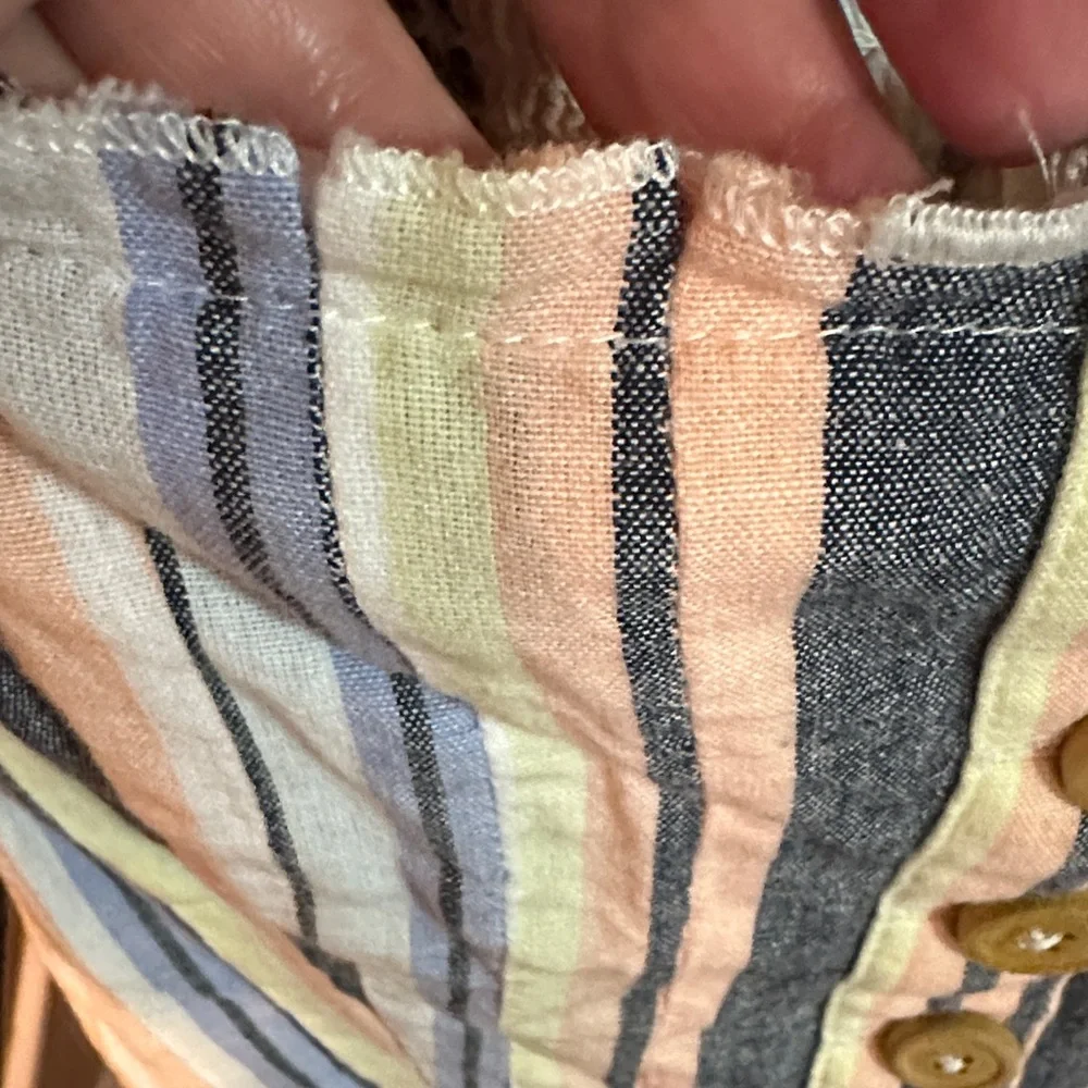 Free People Lila Striped Smocked Pleated Midi Dress - Picture 12 of 12